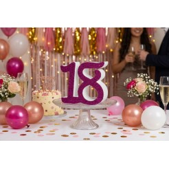 Numero 18 Diciotto In 3d In Polistirolo Per Compleanni Ed Aventi 10cm Altezza 2cm Fucsia Per Decorazioni Torte 5 2