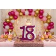 Numero 18 Diciotto In 3d In Polistirolo Per Compleanni Ed Aventi 10cm Altezza 2cm Fucsia Per Decorazioni Torte 2