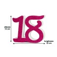 Numero 18 Diciotto In 3d In Polistirolo Per Compleanni Ed Aventi 10cm Altezza 2cm Fucsia Per Decorazioni Torte 3