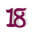 Numero 18 Diciotto In 3d In Polistirolo Per Compleanni Ed Aventi 10cm Altezza 2cm Fucsia Per Decorazioni Torte 4