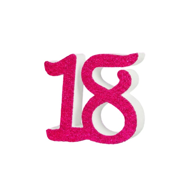 Numero 18 Diciotto In 3d In Polistirolo Per Compleanni Ed Aventi 10cm Altezza 2cm Fucsia Per Decorazioni Torte 5