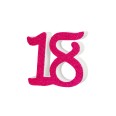 Numero 18 Diciotto In 3d In Polistirolo Per Compleanni Ed Aventi 10cm Altezza 2cm Fucsia Per Decorazioni Torte 5