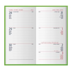 Agenda settimanale tascabile 2027 tessuto 8x15cm multilingua NERO 2 2