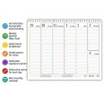 Planning Settimanale 2027 Spiralato INGLESE , A4 21x30cm, 55 Fogli, Orario con Righe Bianche e Grigie 4