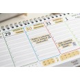 Planning Settimanale 2027 Spiralato INGLESE , A4 21x30cm, 55 Fogli, Orario con Righe Bianche e Grigie 6
