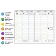 Planning Settimanale 2027 Spiralato FRANCESE, A4 21x30cm, 55 Fogli, Orario con Righe Bianche e Grigie 3