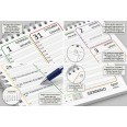 Planning Settimanale COLORS 2027 Spiralato, A4 21x30cm, 55 Fogli, Orario con Righe Bianche e Grigie 7