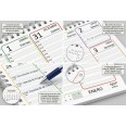 Planning Settimanale colors 2027 Spiralato SPAGNOLO, A4 21x30cm, 55 Fogli, Orario con Righe Bianche e Grigie 4