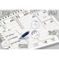 Planning settimanale 2027 spiralato COLORS in lingua CINESE 21x30cm A4 orario 55fogli 6
