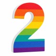 Numero in Polistirolo 3D, Stampa Arcobaleno, Spessore 4 cm, per Feste, Decorazioni e Fiere 3