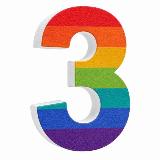 Numero in Polistirolo 3D, Stampa Arcobaleno, Spessore 4 cm, per Feste, Decorazioni e Fiere 4