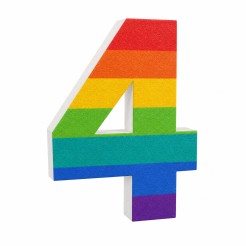 Numero in Polistirolo 3D, Stampa Arcobaleno, Spessore 4 cm, per Feste, Decorazioni e Fiere 1 2