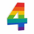 Numero in Polistirolo 3D, Stampa Arcobaleno, Spessore 4 cm, per Feste, Decorazioni e Fiere 5