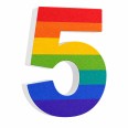 Numero in Polistirolo 3D, Stampa Arcobaleno, Spessore 4 cm, per Feste, Decorazioni e Fiere 6
