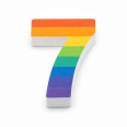 Numero in Polistirolo 3D, Stampa Arcobaleno, Spessore 4 cm, per Feste, Decorazioni e Fiere 18