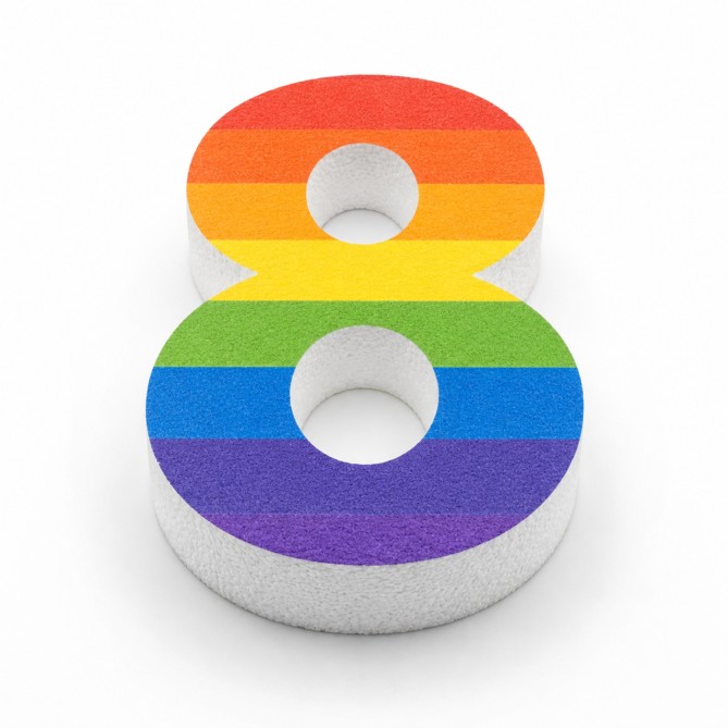 Numero in Polistirolo 3D, Stampa Arcobaleno, Spessore 4 cm, per Feste, Decorazioni e Fiere 19