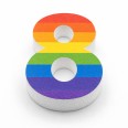 Numero in Polistirolo 3D, Stampa Arcobaleno, Spessore 4 cm, per Feste, Decorazioni e Fiere 19