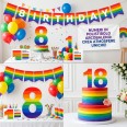 Numero in Polistirolo 3D, Stampa Arcobaleno, Spessore 4 cm, per Feste, Decorazioni e Fiere 23