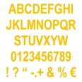 Lettere e Numeri Adesivi SINGOLE in Plastica Lucida CLASSIC, 20 cm Altezza, per Vetrine e Pareti, Resistenti Agenti Atmosferi 14