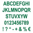 Lettere e Numeri Adesivi SINGOLE in Plastica Lucida CLASSIC, 20 cm Altezza, per Vetrine e Pareti, Resistenti Agenti Atmosferi 15