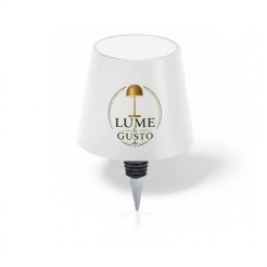 Tappo per Bottiglie a Forma di Lampada PERSONALIZZATA con Illuminazione LED Ricaricabile, Bianco, 13x10,5x10,5 cm 5