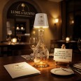 Tappo per Bottiglie a Forma di Lampada PERSONALIZZATA con Illuminazione LED Ricaricabile, Bianco, 13x10,5x10,5 cm 6