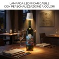 Tappo per Bottiglie a Forma di Lampada PERSONALIZZATA con Illuminazione LED Ricaricabile, nero, 13x10,5x10,5 cm 3