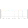 Planning Settimanale COLORS 10x30 Spiralato 2027, Giorni Colorati, Orari con Mezz'ora dalle 9 alle 20 2