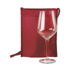 Porta calice da collo Bordeaux in tnt cucito - 18x22 cm per degustazioni, sagre ed eventi vari 1 2