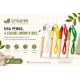 Penna 4 colori in plastica e fusto in bamboo con laccio da 40cm - 2 PEZZI 5