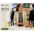 Penna 4 colori in plastica e fusto in bamboo con laccio da 40cm - 2 PEZZI 6