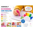 Set di 5 evidenziatori in diversi colori con supporto a forma di mano 3