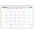Planning Mensile A4 2027-2028, Agenda Spiralata 21x30cm, 24 Fogli , settimana Colorata 1