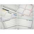 Planning Mensile A4 2027-2028, Agenda Spiralata 21x30cm, 24 Fogli , settimana Colorata 4