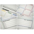 Planning Mensile A4 2027-2028 INGLESE, Agenda Spiralata 21x30cm, 24 Fogli , settimana Colorata 3