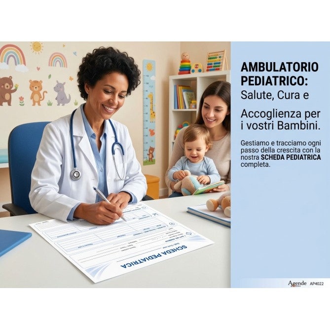 Agendepoint® Medical Forms - Scheda Pediatrica Professionale, 50 Schede, Crescita, Vaccinazioni e Controlli Sotto Controllo 1