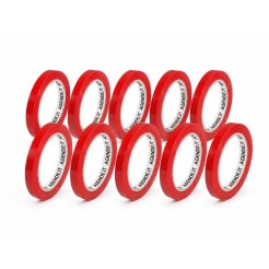 Nastro Adesivo per Sigillatrice Sacchetti, Rosso, 12mm x 26 Metri, Confezione da 10 Pezzi, Alta Qualità 4