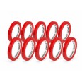Nastro Adesivo per Sigillatrice Sacchetti, Rosso, 12mm x 26 Metri, Confezione da 10 Pezzi, Alta Qualità 4