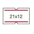 20 Rotoli Etichette Prezzatrice 21x12 Strisce Rosse Alta Qualità Made In Italy Tipo Gs Gm Per Motex 5500 1