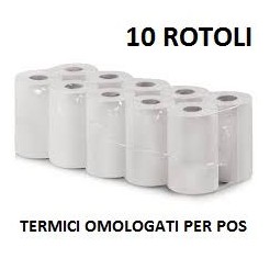 10 Rotoli Termici Omologati Per Pos 57 Mmx20 Metri Foro12 Alta Qualità 2 2