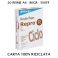 20 Risme Carta Per Fotocopie Riciclata 100% 80gr 10.000ff Ottima Qualità In Offerta 1
