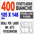 Etichette Adesive 10x15 Scatola 100 Fogli A4 400 Etichette Stampa Laser E Inkjet 1
