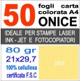 50 Fogli Carta Camoscio A4 80gr Risma 50ff Monocolore 1
