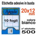 Buste Etichette Adesive Bianche 20x12 500 Etichette 1