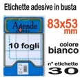 Buste Etichette Adesive Bianche 83x53 30 Etichette 1