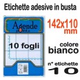Buste Etichette Adesive Bianche 142x110 Mm 10 Etichette 1