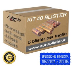 Blister Contenitori Per Monete Euro 40 Pezzi Assortiti 5 Pezzi Per Taglio In Plastica Trasparente 1