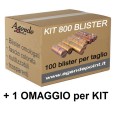 Kit 800 Blister Portamonete Euro, 100 Blister per Taglio, Plastica Trasparente con Fasce Colorate, 800 Pezzi Assortiti 1