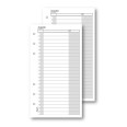 Ricambio agenda organizer acquisti 9,5x17cm 6fori 50fogli 1