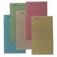 Ricambio agenda organizer a quadri 9,5x17cm 6fori 50fogli 1